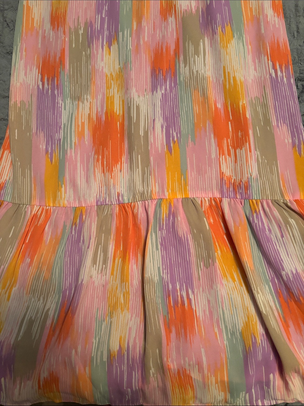 Women’s Multi-Color Ruffle Strap Maxi Dress - Picture 2 of 3